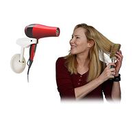 Bestie Adjustable Hair Dryer Holder - Hands Free Blow Drying with Fully Positionable Arm, Permanent Wall Mount or Temporary Suction Mount to Mirror