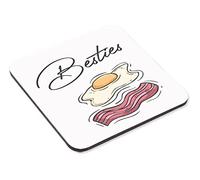 Bestie Bacon Egg Mug & Coaster Set Best Friend Birthday Friendship Forever Gift
