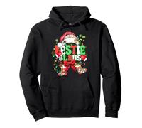 Bestie Claus Santa patchwork Xmas Family Christmas Lights Pullover Hoodie