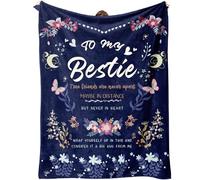 Bestie Gifts for Women on Christmas - Best Friend Blanket Gift 60 x 50 Inch - Bestie Gift, Best Friend Happy Birthday Gifts - Friendship Flannel Throw Blanket Thinking of You Far Away Gifts