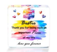 Bestie Gifts, Friendship Gift Colourful Puzzle Acrylic Plaque Bestie Birthday Gifts for Women Friends Female, Special Thoughtful Friend Gift on Christmas Birthday Graduation Wedding