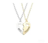 Bestie necklaces, friendship necklaces, heart-shaped pendants, sister jewelry in the couple's style, birthday, and jewelry for your best friend