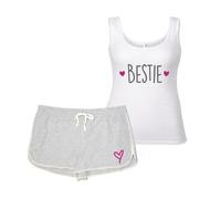 Bestie Pyjama Set Wife PJ's Best Friends 60 SECOND MAKEOVER Grey XS