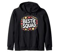 Bestie Squad Cute Matching Women and Girls Friends Group Zip Hoodie