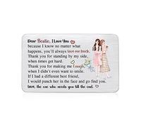Bestie Wallet Insert Card Birthday Gifts Funny Personalized Best Friend Graduation Farewell Gift Encourage Come-of-age Present Mini Love Pocket Card Go to University Friendship Keepsake Christmas