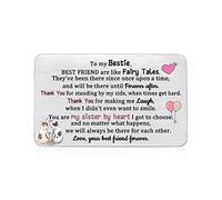 Bestie Wallet Insert Card Birthday Greeting Cards Best Friend Inspirational Graduation Gift Personalized Friendship Appreciate Reminder Engraved Pocket Card Go to University Christmas Keepsake Cute