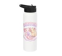Besties Axolotl Capybara Bubble Tea Cute Kawaii Anime Animal Stainless Steel Insulated Water Bottle