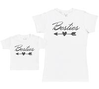 Besties - Create a Matching Mum & Baby T-Shirt Gift Set - One Piece - Part of Set - White - 12-14 Years