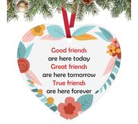 Besties Gift for Women Friendship Gift for Best Friend Christmas Ornament Friendship Ornaments for Women Friends Going Away Ceramic Ornament Soul Sisters Gifts Christmas Ornaments Wine Bottle Decor