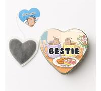 Besties Heart-Shaped Tea Bags - Premium Tea Gift Tin (Set of 5) - Friendship Gift (Earl Grey)