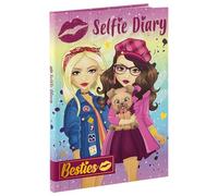 Besties Secret Diary with Magic Pen - Lockable Journal for Kids Ages 5+ - Includes Invisible Ink & Reveal Light - 15x21 cm