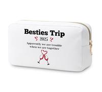 Besties Trip Gifts Girls Trip 2024 Weekender Bags for Women Travel Girls Weekend Gifts for Bridesmaid Best Friend Cosmetic Pouch Bachelorette Wedding Gift for Sister Bestie Bff Christmas Birthday Gift