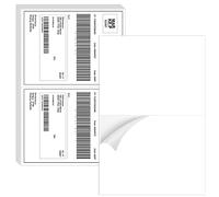 BESTIKER Shipping Labels Half Sheet - 50 Counts, 8.5” x 5.5” Permanent Adhesive Shipping Labels, White Internet Shipping Labels 2 Per Page, Laser & Inkjet Printer Compatible [25 Sheets 8.5” x 11”]