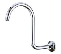 BESTILL 13 Inch S Shape Shower Head High Rise Extension Shower Arm and Flange, Chrome