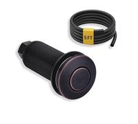 BESTILL Sinktop Switch Push Button for Garbage Disposal, Oil Rubbed Bronze/ORB 3.6" Long On/Off Air Button with Brass Cover, Compatible with all Power Modules