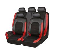 Bestiry 9 Pcs Seat Covers for Kia EV6 2021 2022 2023 2024 2025 2027, Luxury Leather Car Seat Cover Waterproof Non-Slip All Weather Use Interior Accessories,Red
