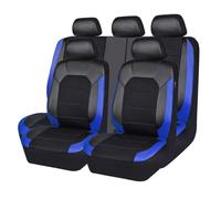 Bestiry Car Seat Covers for Toyota C-HR CHR Hybrid/EV A-Gasoline/2016-2020 2021 2022 2023 2024, 9 Pcs Full Sets Leather Non-Slip Waterproof Breathable Seat Protector Interior Accessories,Blue