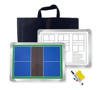 Bestiry Double-Sided Sports Coaching Whiteboard, Pickleball Coaching Board, Dry Erase Board, Magnetic Pickleball Lineup Board, Equipped with Storage Bag, Magnetic Chess Pieces, Pen & Eraser