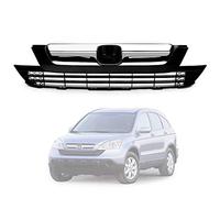 Bestiry Front Upper & Lower Grille Chrome Bumper Grill Compatible with Hon&da CR-V 2007 2008 2009