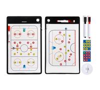 Bestiry Ice Hockey Coaching Boards Tactic Board Referees Gear with Marker Pen, Double-Sided Ice Hockey Tactics Whiteboard, Ice Hockey Coaching Equipment for Game Plan and Coaches Study
