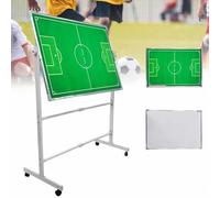 Bestiry Soccer Coaching Board on Wheels, Magnetic Clipboard, 11-A-Side Football Tactics Board 360° Flip Panel, Adjustable Bracket Design for Teaching