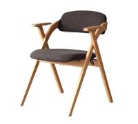 Bestiry Wooden Padded Folding Chairs with Armres,Stackable Dining Chair Padded Stools with Removable Cover Extra for Guests Kitchen Office Wedding Party(Style-3)