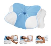 BESTISAN Neck Support Pillow, derila ergo pillow Made of Memory Foam For Side, Back And Stomach Sleepers With Removable Cover