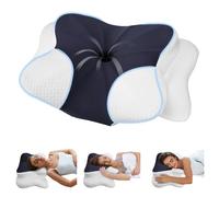 BESTISAN Neck Support Pillow, derila ergo pillow Made of Memory Foam For Side, Back And Stomach Sleepers With Removable Cover