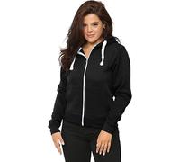 BESTITALIANUK Women Zip Up Hoodies Fleece Sweatshirt Front Pockets Ladies Long Sleeve Hooded Top Plain Rib Cuff & Hemline Zipper Plus Sizes M-5XL (as8, numeric, numeric_10, regular, regular, Black)
