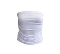 BESTITALIANUK Womens Vests Bandeau Plain Strapless Boob Tube Bra Top T-Shirt - Viscose - Off Shoulder - Elastic Fit - Fashionable - Ideal for Layering - Comfortable - Summer Wear White