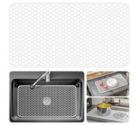 Bestjing Silicone Sink Protectors for Kitchen Sink-26"x 14", Universal | White, For Kitchen Sink, Non-Slip, Heat Resistant, For Farmhouse Porcelain Stainless Steel
