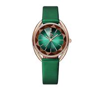 BESTKANG Elegant Women's Watch with Large Dial Minimalist Quartz Analog Watch Water Resistant Perfect for Casual and Formal Wear Trendy Ins Style Accessory, Green, fashion