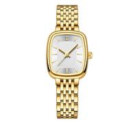 BESTKANG Luxury Women's Watch with Crystal Accents Dial Stainless Steel Band, 30M Waterproof Elegant Designer Watch for Women (GoddessMatch Series), Gold white, Fashion