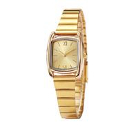 BESTKANG Square Watches for Women with Small Vintage Bracelet,Rectangular Case Roman Dial, Gold, Elegant Retro Fashion