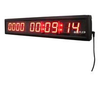 BESTLED Red Days Countdown Clock 10 Digits Count up 10000 Days Hours Minutes Seconds LED Large Digital Countdown Clock Aluminum Case