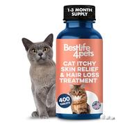 BestLife4Pets All-Natural Healthy Skin and Allergy Relief for Cats - Allergy Medicine for Cats; Cat Allergy Medication; Cat Itchy Skin Treatment - Strengthen Immune System - Easy to Use Pills
