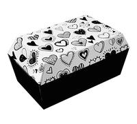 Bestlivings Pet Coffin, Animal Coffin in Various Sizes, Corrugated Cardboard (Biodegradable) - Animal Coffin Printed S - 200 x 125 x 95 mm - Design: Hearts