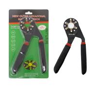 BESTLUBE Multi-Function Adjustable Magic Wrench, Universal Hex Spanner Hand Tool, Car and Bicycle Repair, 8 Inch