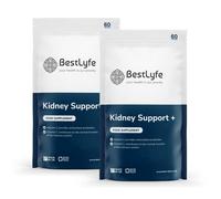 BestLyfe Kidney Support+ Supplement | 14 Nutrients & Vitamins | Twin Pack | 120 Capsules | Liver, Gallbladder and Spleen Support | Healthy Urinary Tract | UK Made