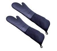 Bestlymood 1 Pair Professional Silicone Oven Mitts Baking Gloves Elbow Length Heat Resistant Gloves