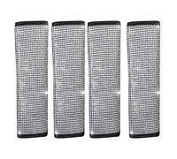 Bestlymood 4 Packs Seat Belt Shoulder Pads, Luster Crystal Car Seat Belt Covers Diamond Car Decor Accessories for Women