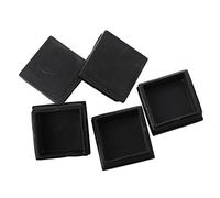 Bestlymood 5 Pcs Plastic Square Blanking End Caps Tubing Tube Inserts 50mm x 50mm