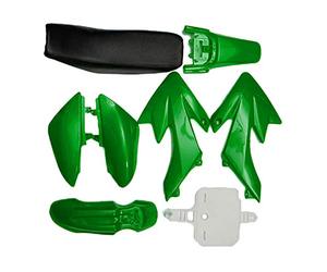 Bestlymood 8Pcs 50Cc 110Cc 125Cc 140Cc Plastic 4-Stroke Crf50 Pit Off-Road Bike Set Mudguard Seat - Motorcycle Motorcycle Diy Kits Green