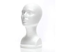 Bestlymood Styrofoam Mannequin Foam Head Model Glasses Hat Wig Display Stand