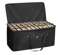 BESTMAN MARINE Hay Bale Storage Bag,44 * 22 * 18in Large Hay Bags for Horses,1680D Heavy-Duty Hay Feeder for Goats,Horses,Sheep,Donkey,Horse Hay Bag for Barn Stable (Black)