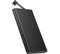 BESTMARS 10000mAh Portable Charger with Built in USB C Cable Power Bank Fast Charging Type C Battery Pack Powerbank Compatible For iPhone 16 15 Plus Pro Max Switch Samsung Galaxy Cell Phones (Black)