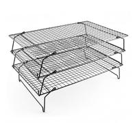 Besto 3-Tier Wire Cooling Rack for Baking | Non-Stick & Dishwasher Safe Cooling Rack Tray for Cakes, Cookies, Muffins, Biscuits & More | Oven Safe & Allows Steam to Evaporate