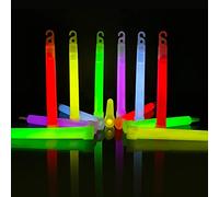 Besto 6 Inches Long 32 Pcs Glow Sticks Large Party Packs - Ultra Bright Mega Pack Sticks in 8 Colours - Neon UV Accessories for Festivals, Halloween, Camping & Cycling