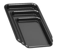 besto Baking Tray for Oven Non-Stick (Set of 3) | Carbon Steel Baking Tray for Cooking & Roasting | Dishwasher-Safe, Non-Toxic & Easy to Clean