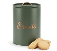 Besto Biscuit Tin Airtight | Ivy Biscuit Barrel with Metal Lid & Airtight Seal | Biscuits Canister & Jar for Storing Cookies & Rusks | Approx 2.7 Litre Capacity